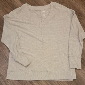 Sonoma Light Gray V-Neck Sweater